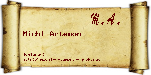 Michl Artemon névjegykártya